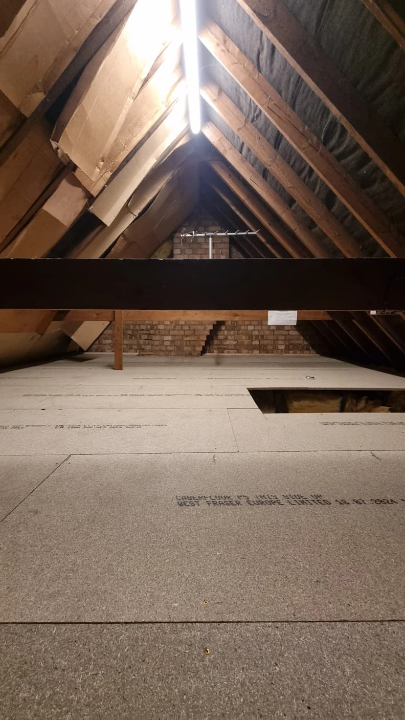 Loft boarding, professionally installed by KMW Loft Ladders.